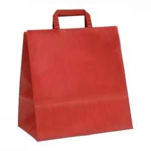 Shopper in carta rosse Take Away cm 32x22x34 conf. 50 pezzi Shopper in carta rosse Take Away cm 32x22x34 conf. 50 pezzi